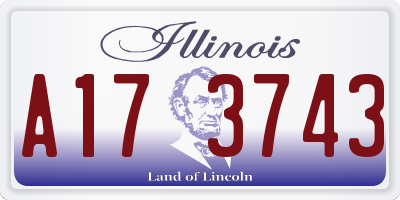 IL license plate A173743