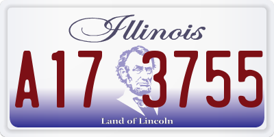 IL license plate A173755
