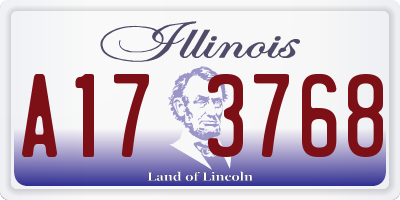 IL license plate A173768