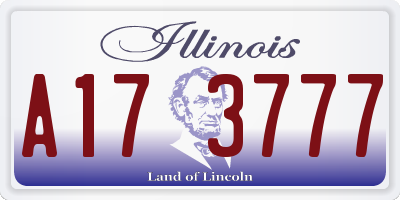 IL license plate A173777