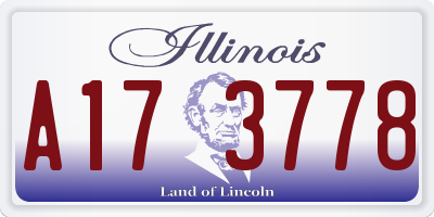 IL license plate A173778