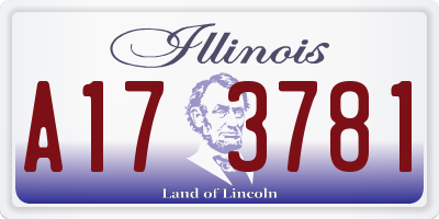 IL license plate A173781