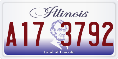 IL license plate A173792
