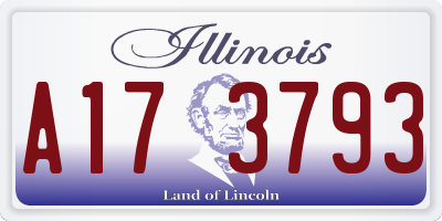 IL license plate A173793