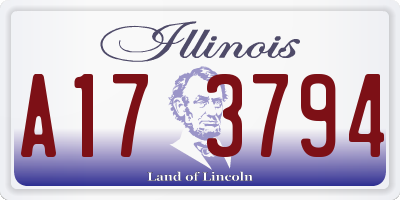IL license plate A173794