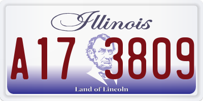 IL license plate A173809