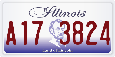 IL license plate A173824