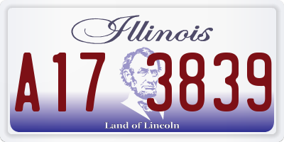 IL license plate A173839