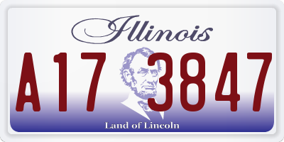IL license plate A173847