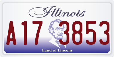 IL license plate A173853