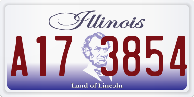 IL license plate A173854