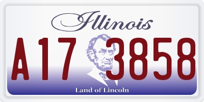 IL license plate A173858