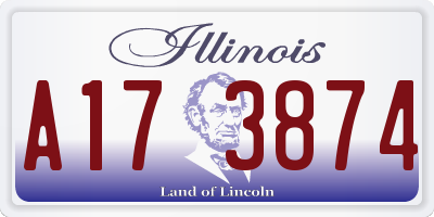 IL license plate A173874
