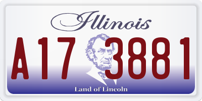 IL license plate A173881