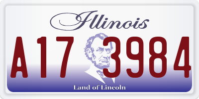 IL license plate A173984