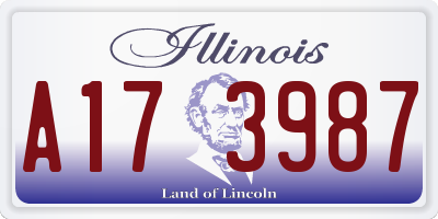 IL license plate A173987