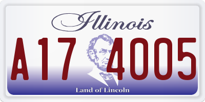 IL license plate A174005