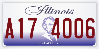 IL license plate A174006