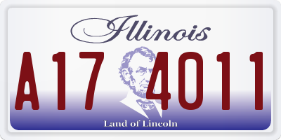 IL license plate A174011