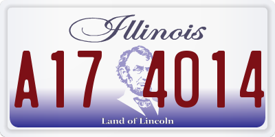 IL license plate A174014