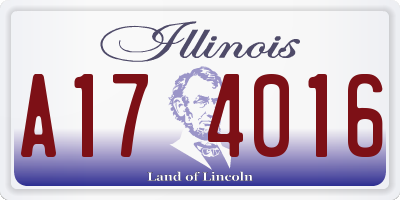 IL license plate A174016