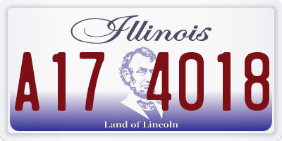 IL license plate A174018
