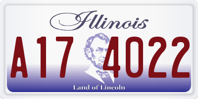 IL license plate A174022