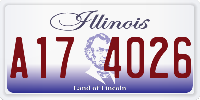 IL license plate A174026