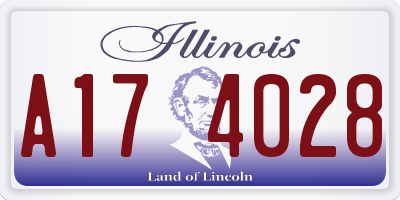 IL license plate A174028