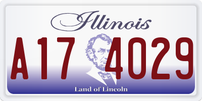 IL license plate A174029