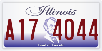 IL license plate A174044