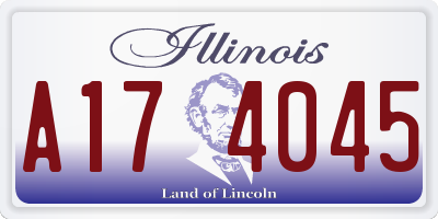 IL license plate A174045