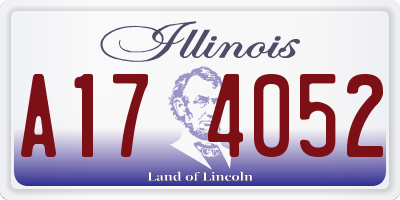 IL license plate A174052