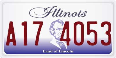 IL license plate A174053
