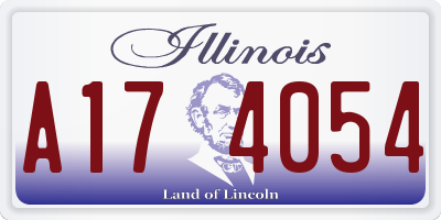 IL license plate A174054