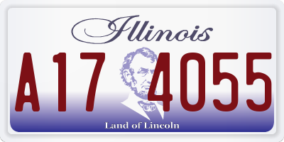 IL license plate A174055