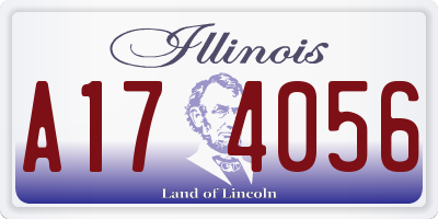 IL license plate A174056