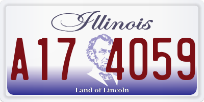 IL license plate A174059