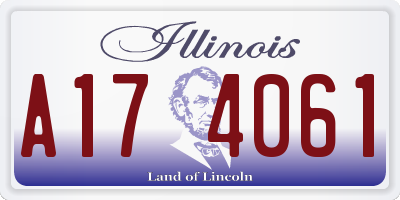 IL license plate A174061