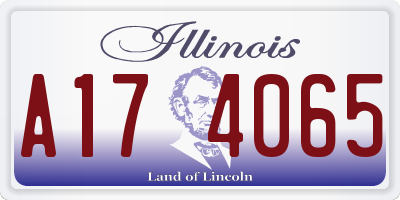 IL license plate A174065