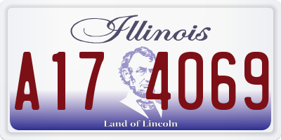 IL license plate A174069