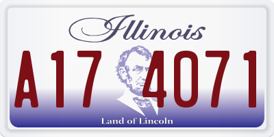 IL license plate A174071
