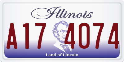 IL license plate A174074