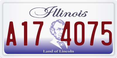 IL license plate A174075