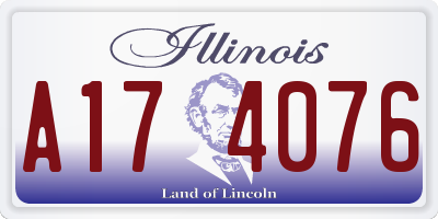 IL license plate A174076