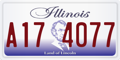 IL license plate A174077