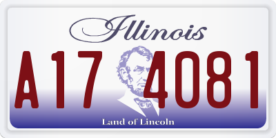 IL license plate A174081