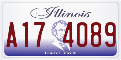 IL license plate A174089