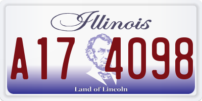 IL license plate A174098