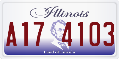 IL license plate A174103